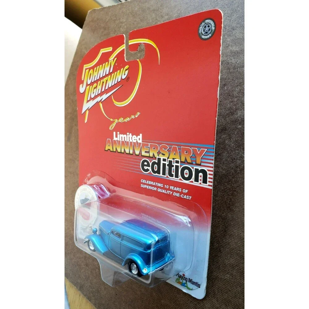 2004 Johnny Lightning '33 FORD DELIVERY Blue 10 YEARS LIMITED EDITION REAL RIDER
